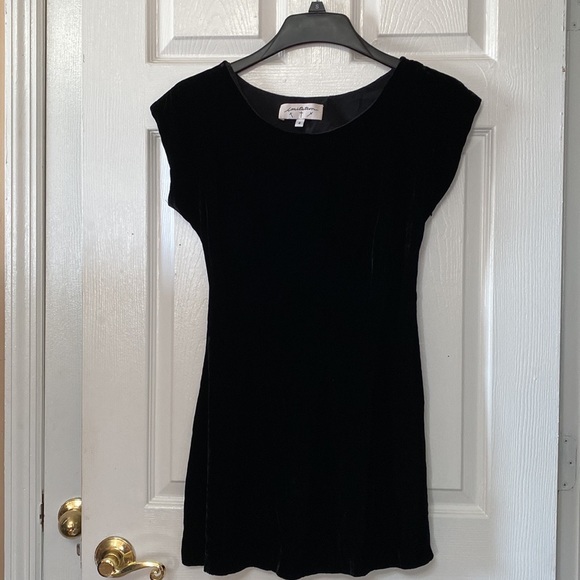 imitation of Christ Dresses & Skirts - RARE Y2K Imitation Of Christ Black Velvet Mini Dress